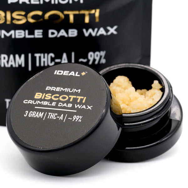 Biscotti 94.67% THCa Crumble Dab Wax showcasing premium THCa crumble for dabbing